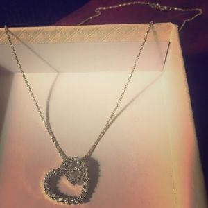 SOLD Sterling Silver Necklace w/Heart Pendant 18”
